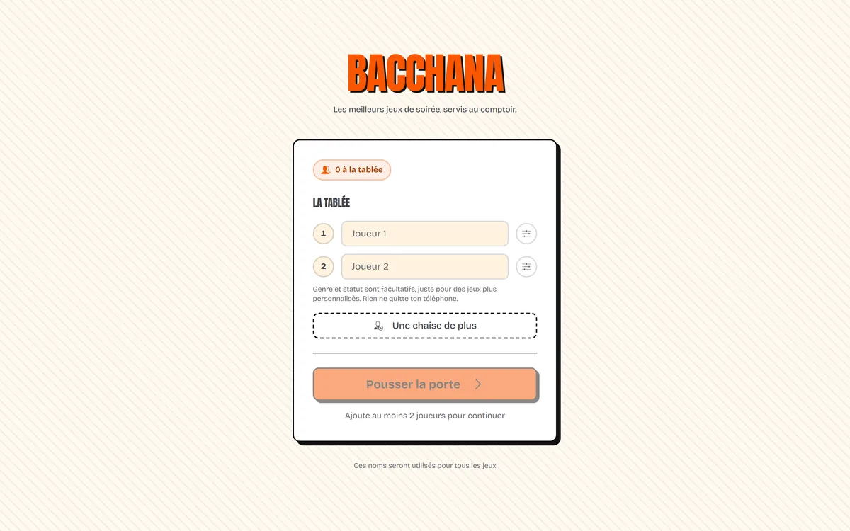 Capture du site Bacchana