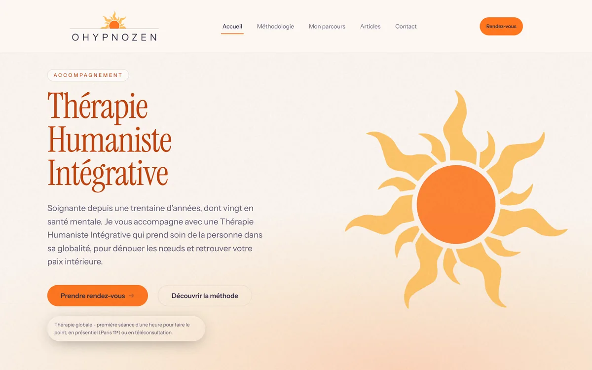 Capture du site Ohypnozen